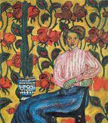 Porträt von Varvara Petrovna Vinogradova, 1909